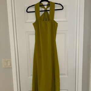 Cross Halter Split Long Dress